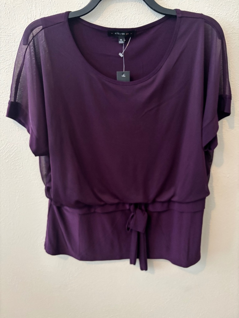 Atelier 29 Women's Eggplant Blouse - Size XL